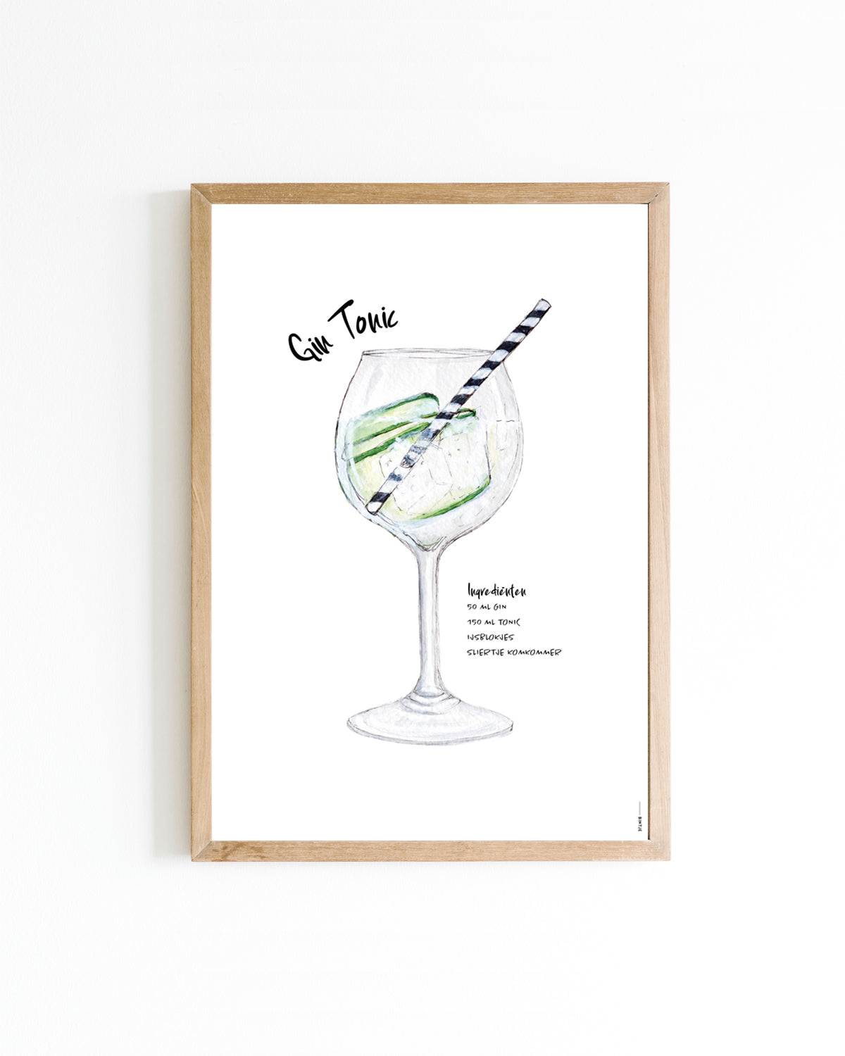 Poster Cocktail Gin Tonic 15x20cm