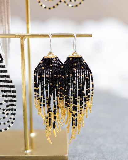 LupeXMade: Black Beads Oorbellen