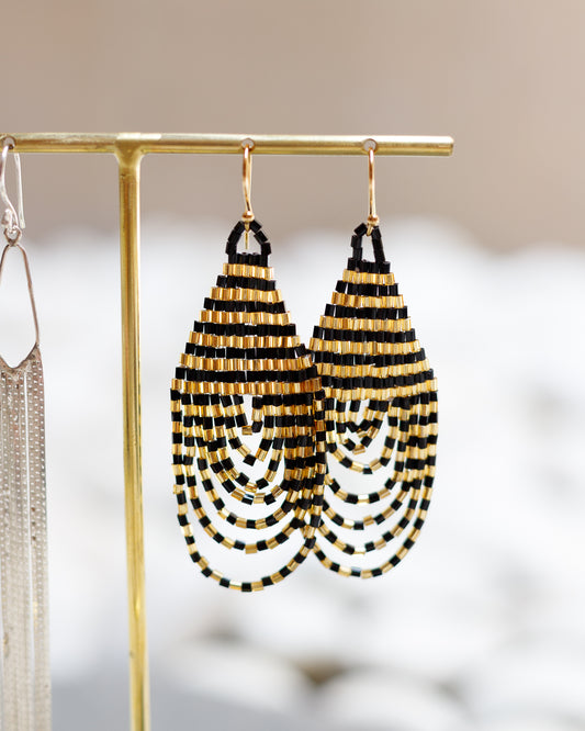 LupeXMade: Gold Beads Oorbellen